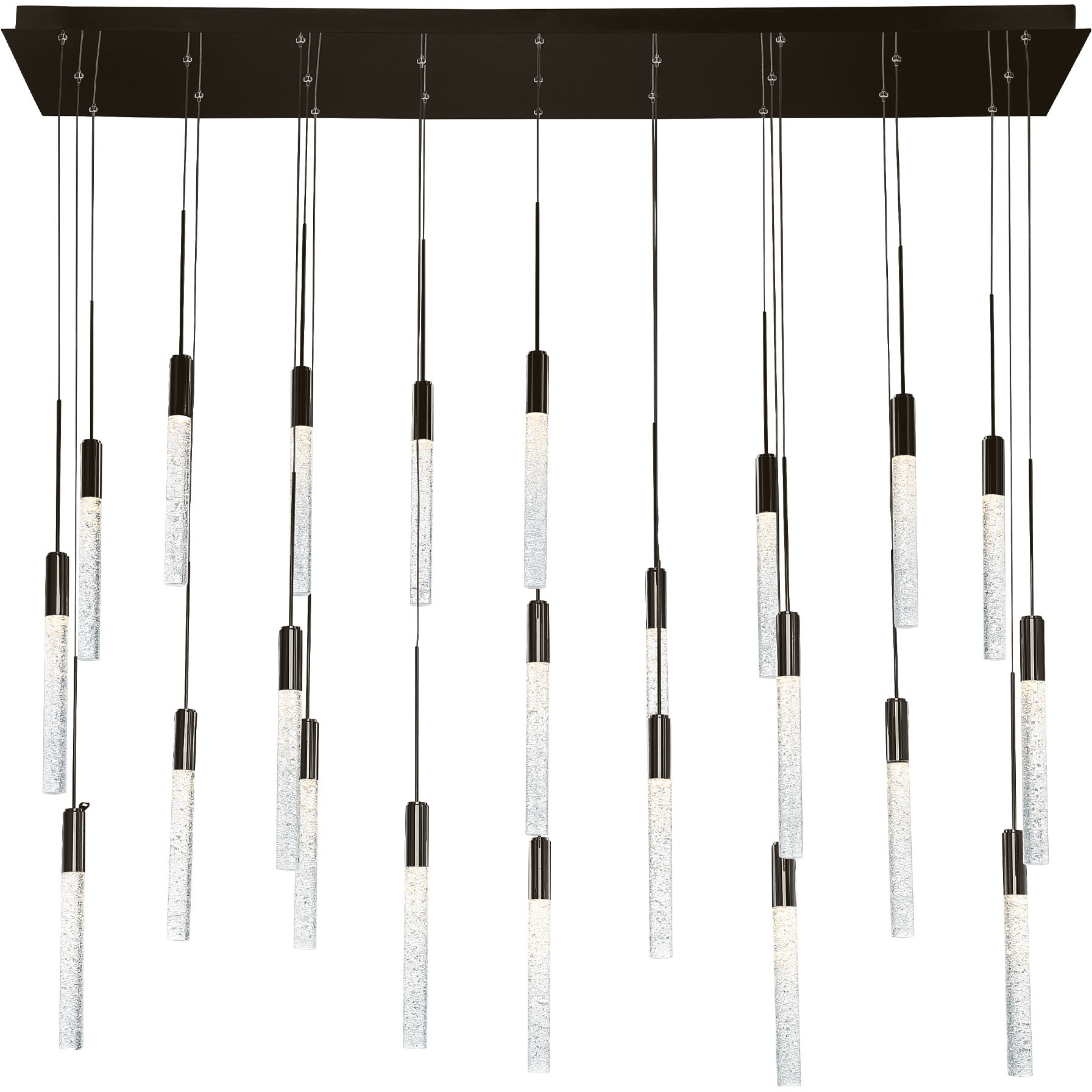 Magic LED 12 inch Black Multi-Light Pendant Ceiling Light in 23, Linear