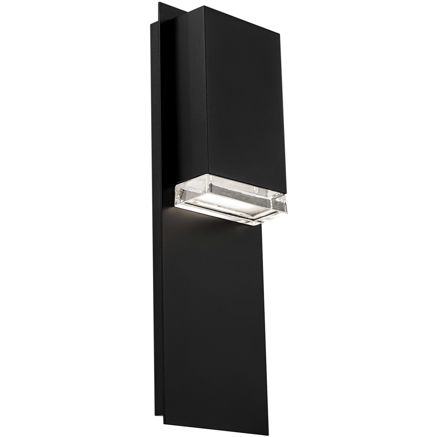 Draped 1 Light 18 inch Black Outdoor Wall Light in 4000K