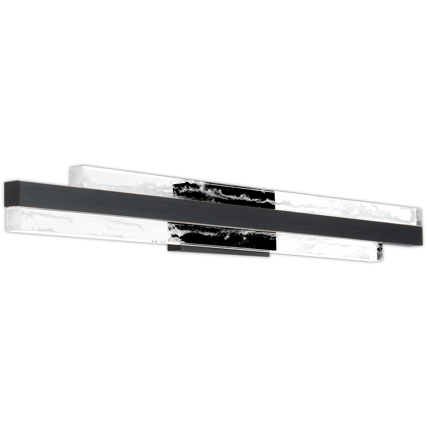 Tandem 2 Light 27 inch Black Bath Vanity & Wall Light in 27in.