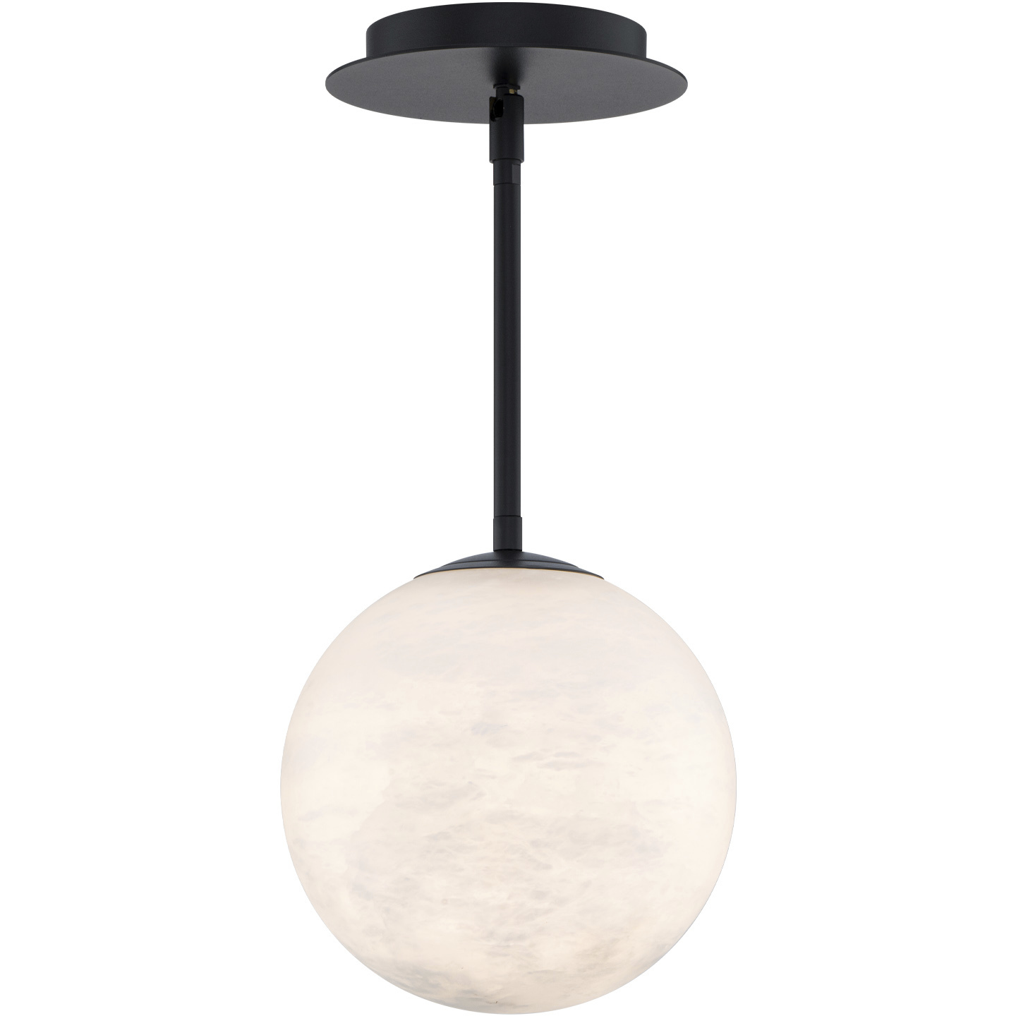 Pisces 1 Light 8 inch Black Mini Pendant Ceiling Light in 2700K