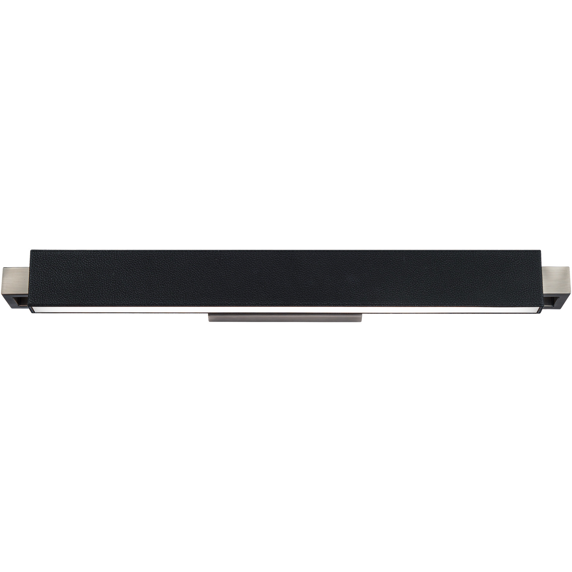 Kinsman LED 29 inch Pebbled Black Brushed Nickel Bath Vanity & Wall Light in 29in., Black/Brushed Nickel