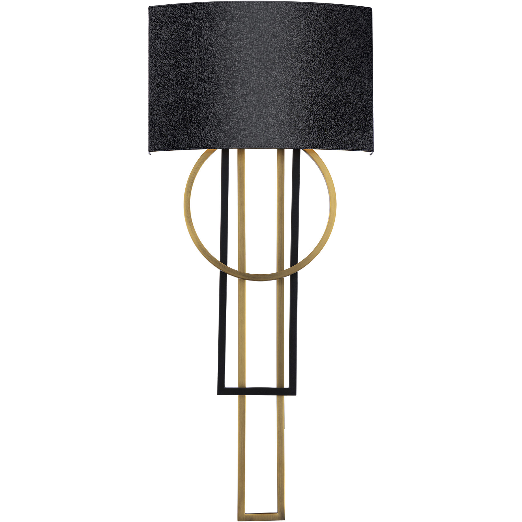 Sartre LED 4 inch Black and Aged Brass ADA Wall Sconce Wall Light