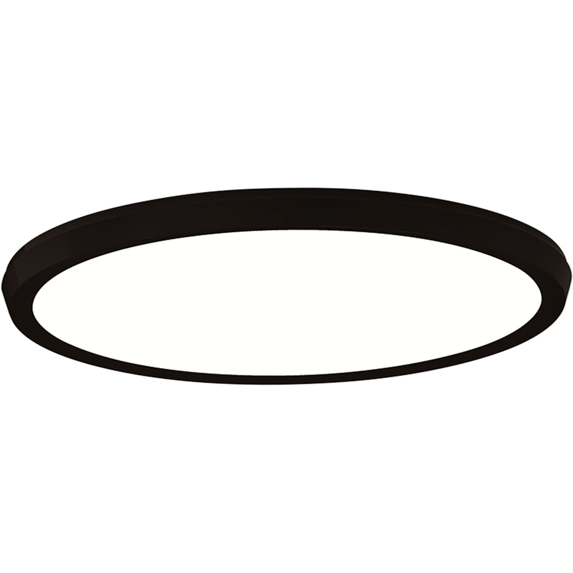 Argo LED 15 inch Black Flush Mount Ceiling Light in 15in.