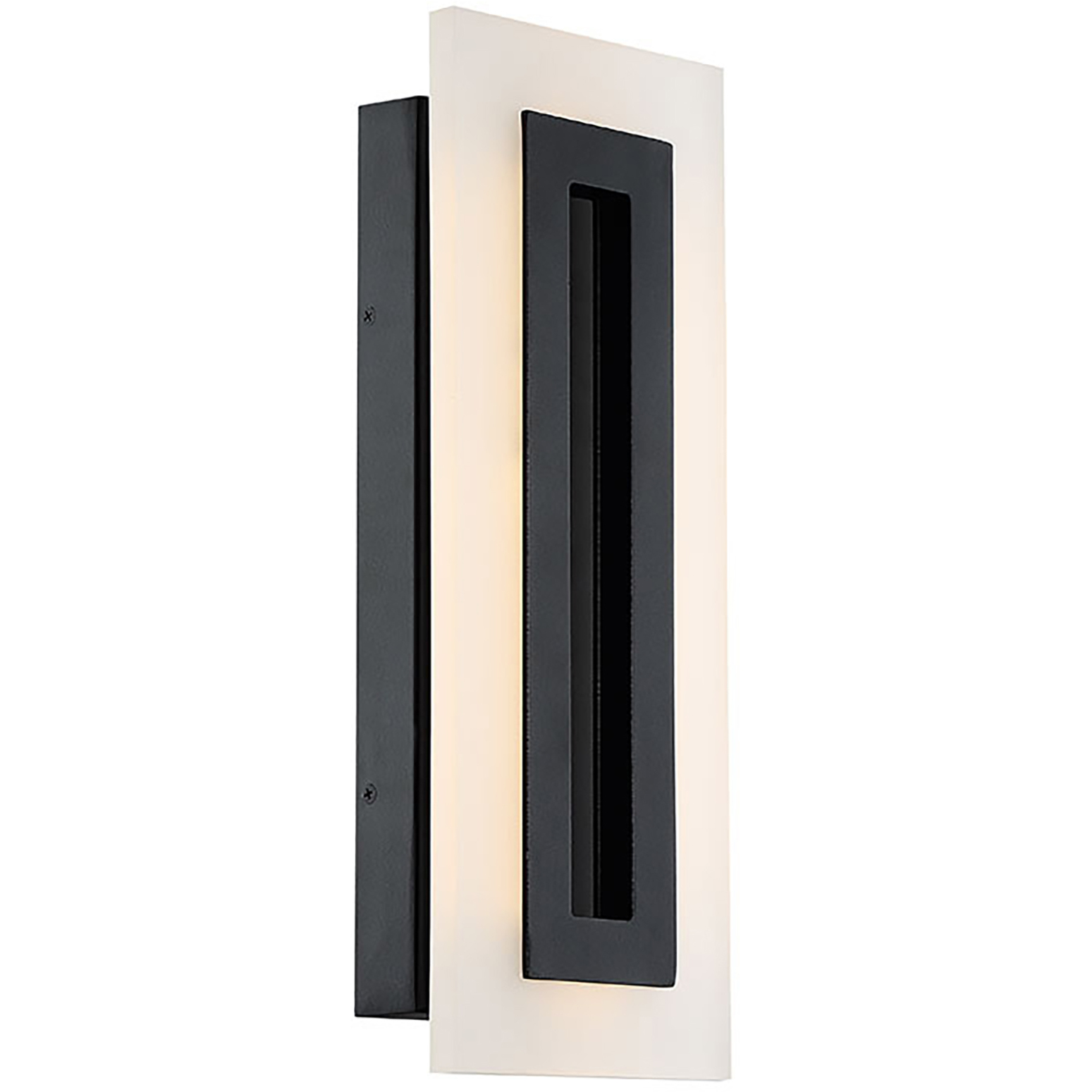 Shadow LED 17 inch Black Outdoor Wall Light in 17in.