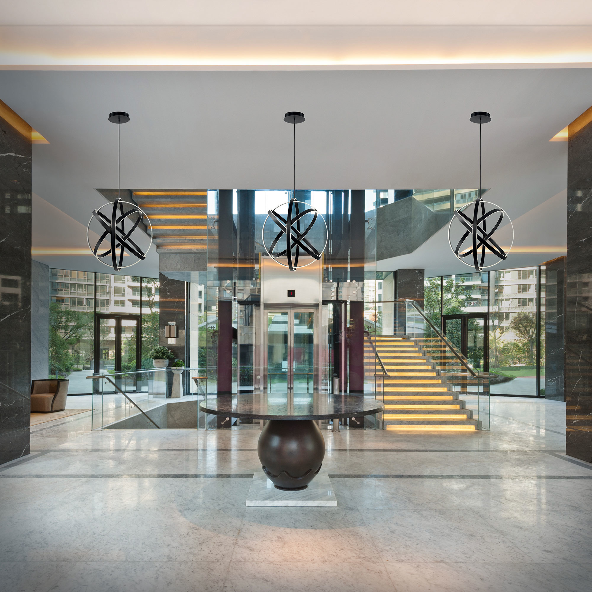 Modern Forms PD-61760-TT Kinetic LED 60 inch Titanium Chandelier