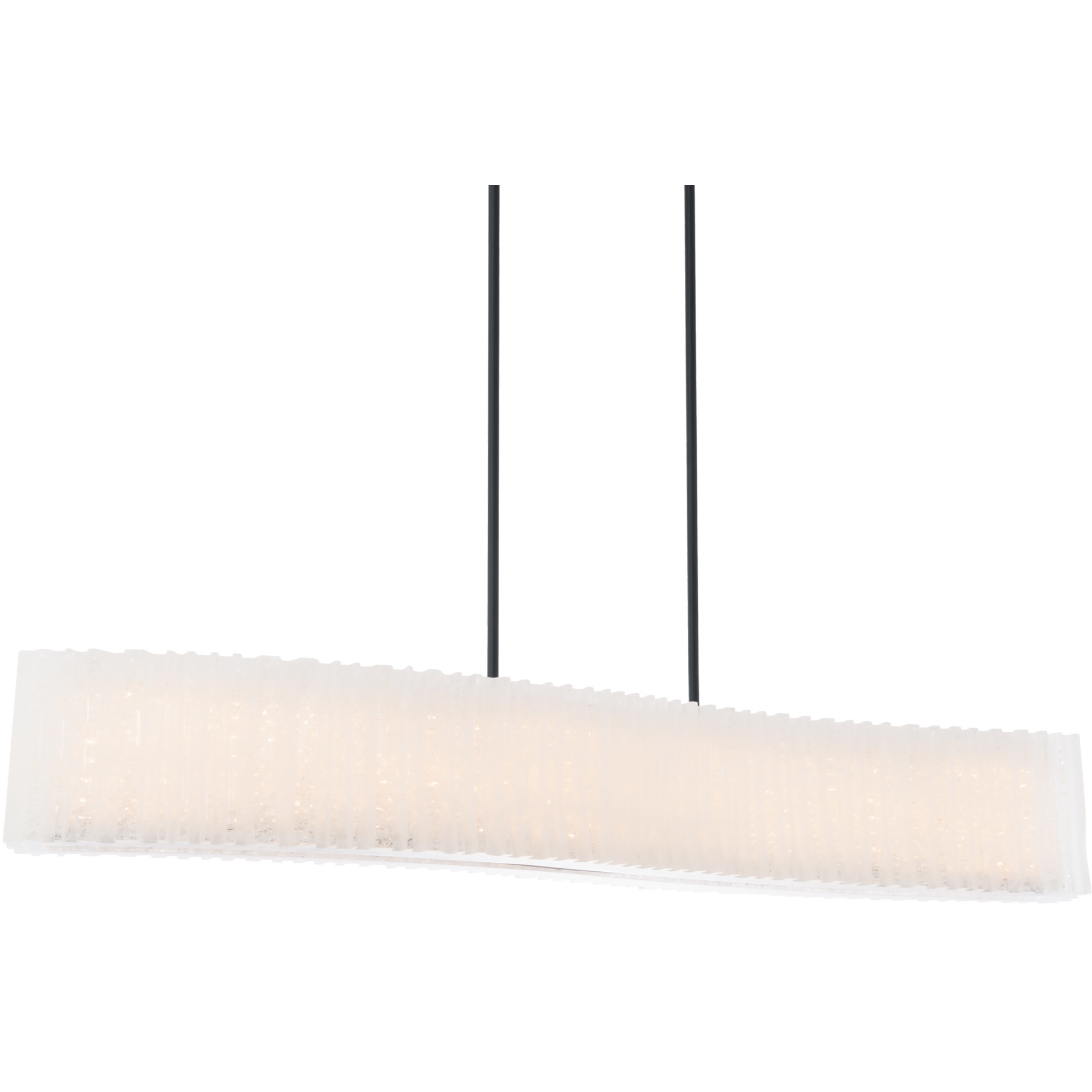 Rhiannon 1 Light 48 inch Black Linear Chandelier Ceiling Light in 48in.