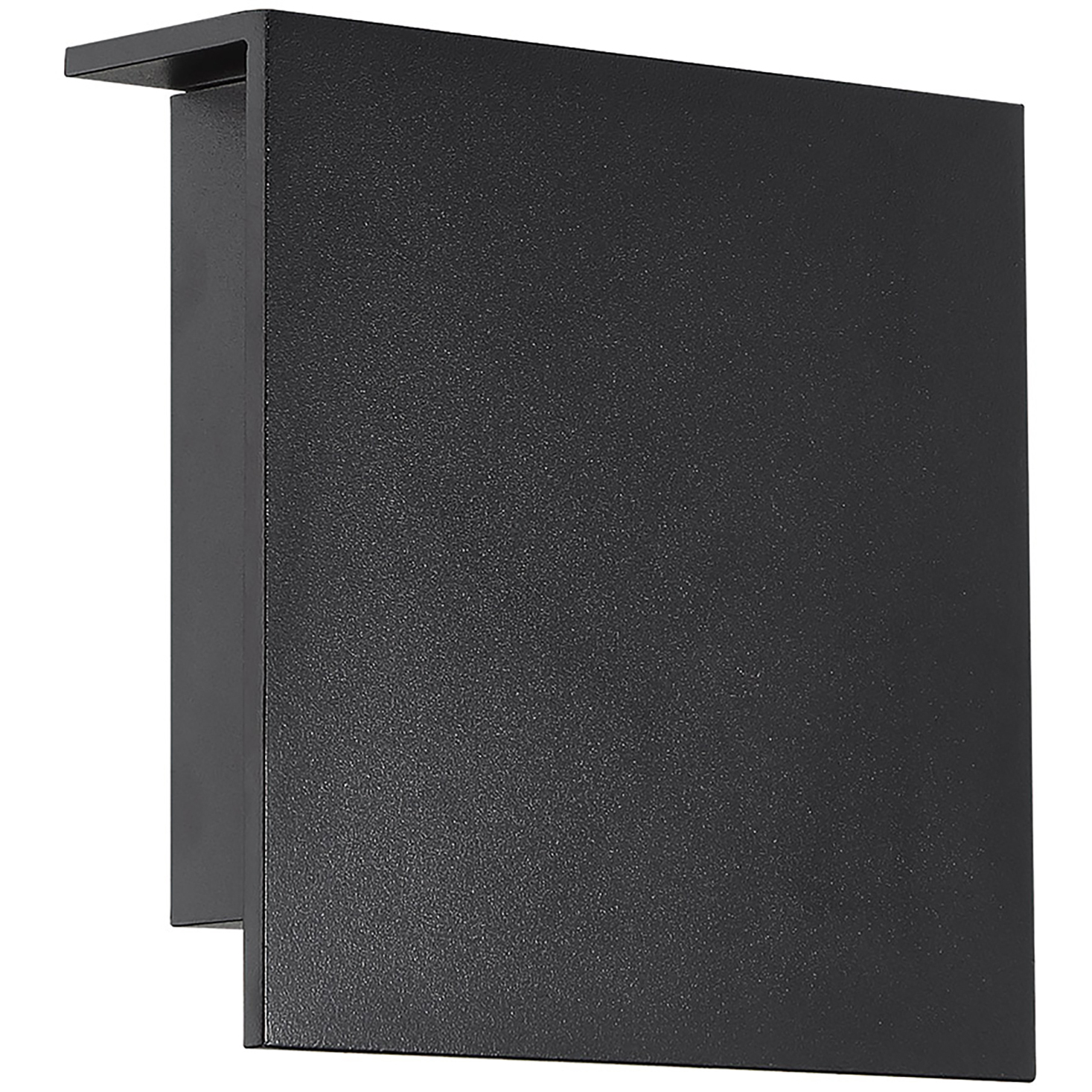Square LED 8 inch Black Outdoor Wall Light in 8in.