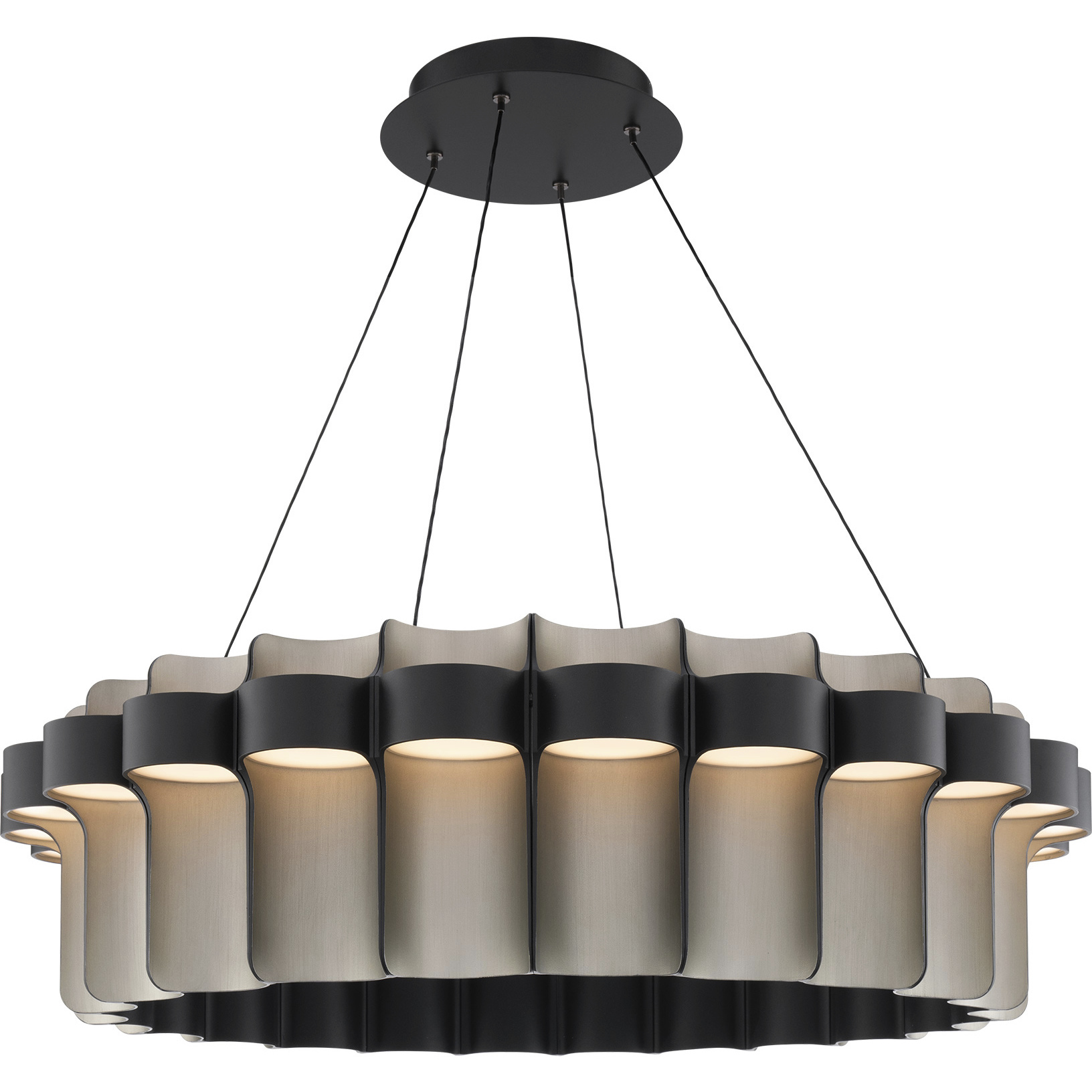 Gatlin LED 36 inch Black and Brushed Nickel Pendant Ceiling Light