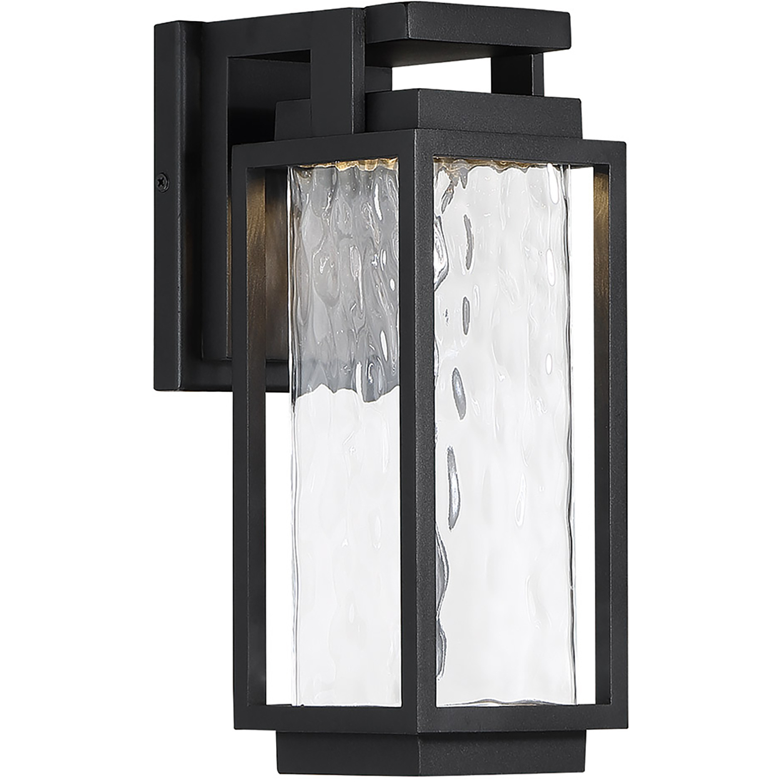 Modern Forms WS W41912 BK Two If By Sea LED 12 inch Black Outdoor Wall Light in 12in