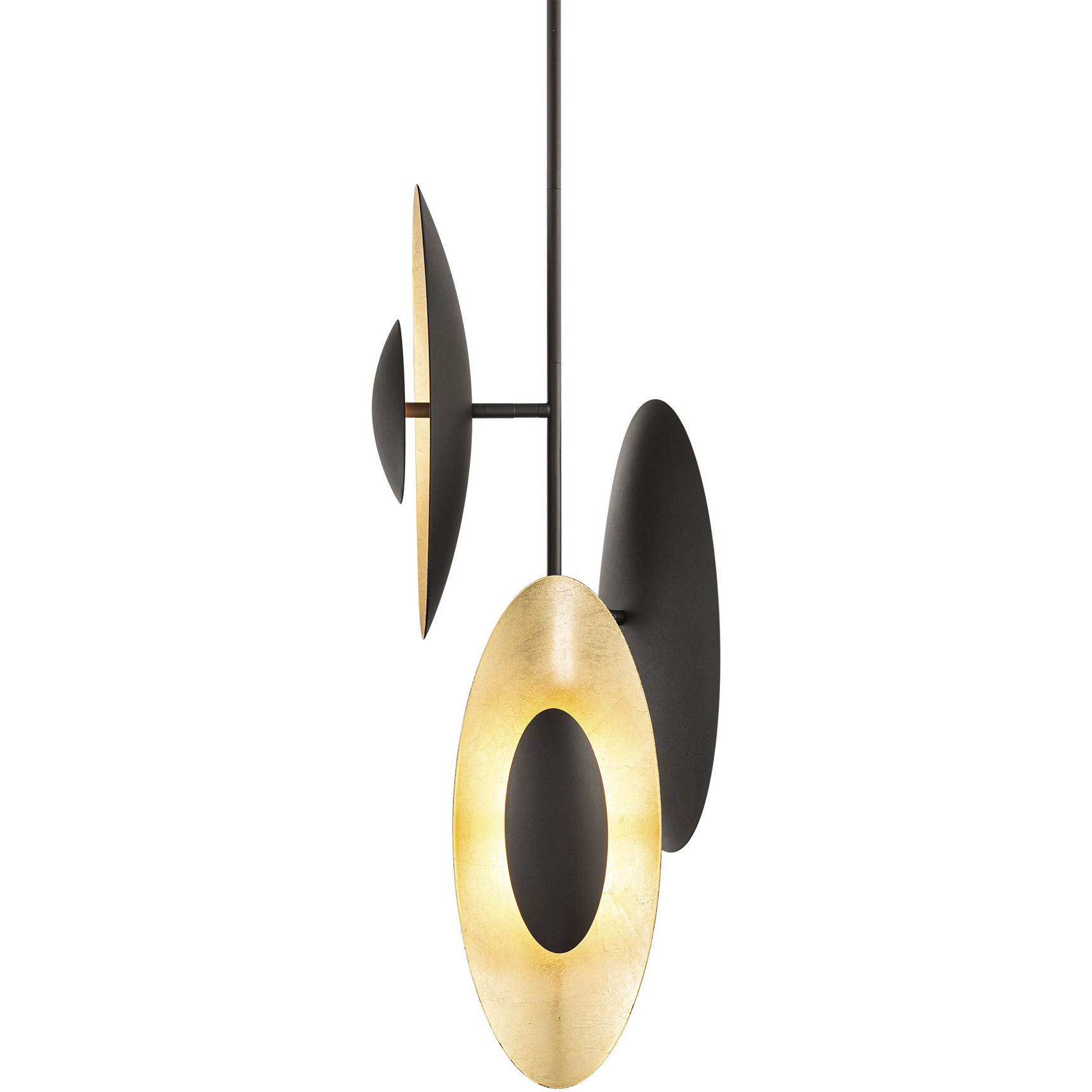 Trixie LED 12 inch Bronze and Gold Leaf Mini-Pendant Ceiling Light