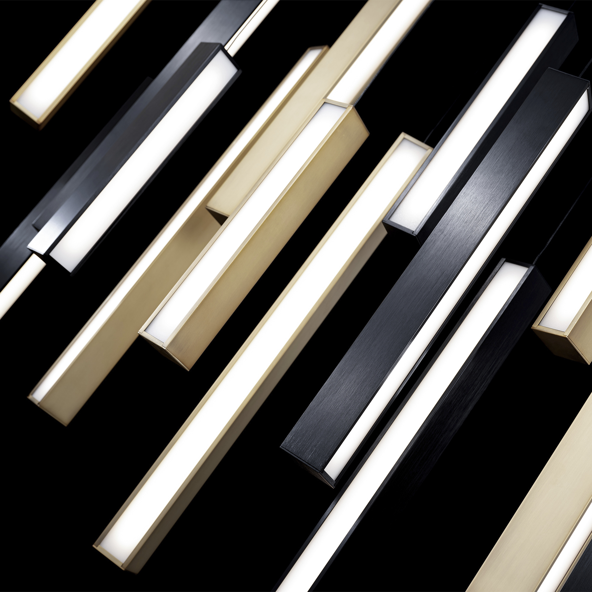 Modern Forms PD-64814L-BK/AB-BK Chaos 14 Light 40 inch Black Aged