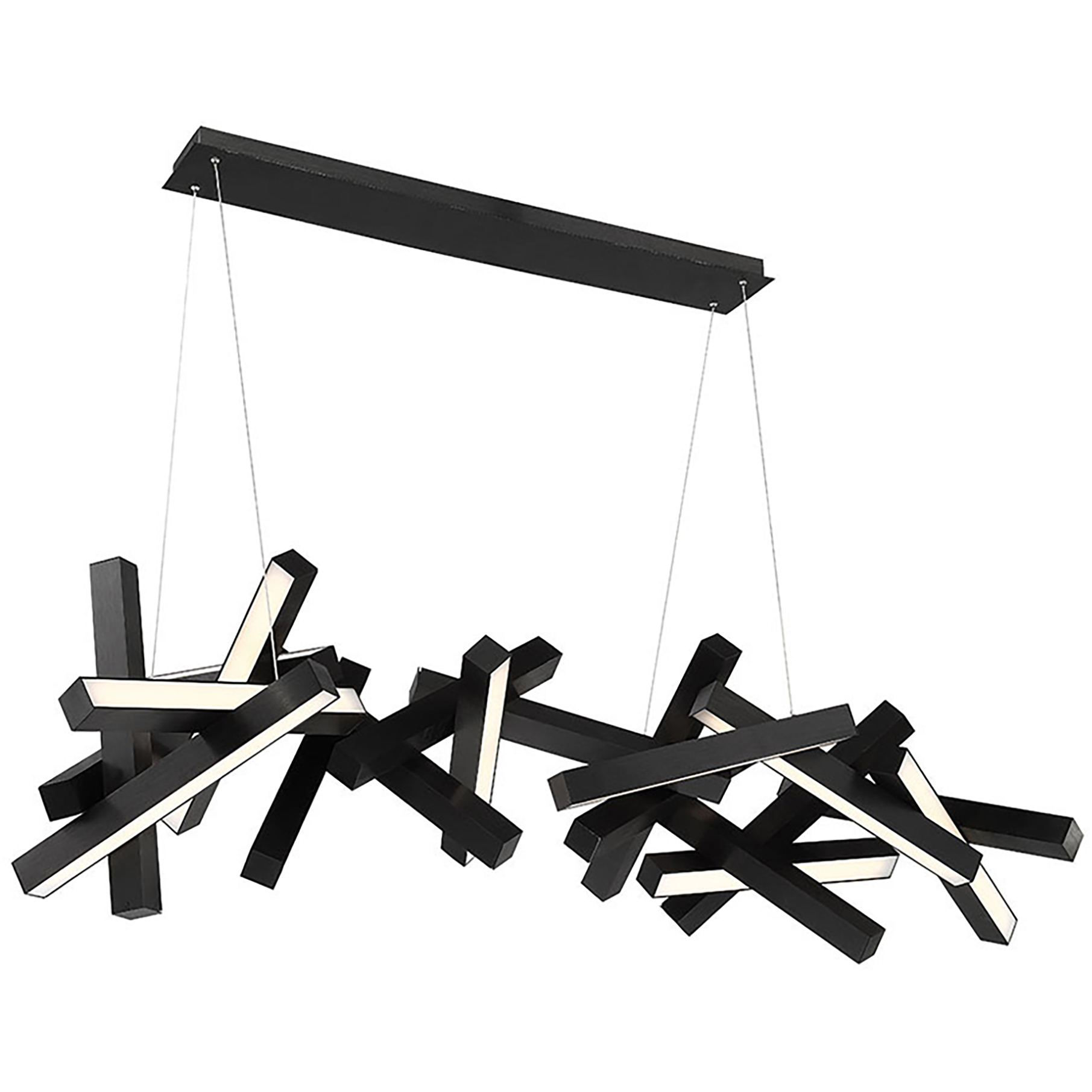 Modern Forms PD-64872-BK Chaos LED 72 inch Black Chandelier