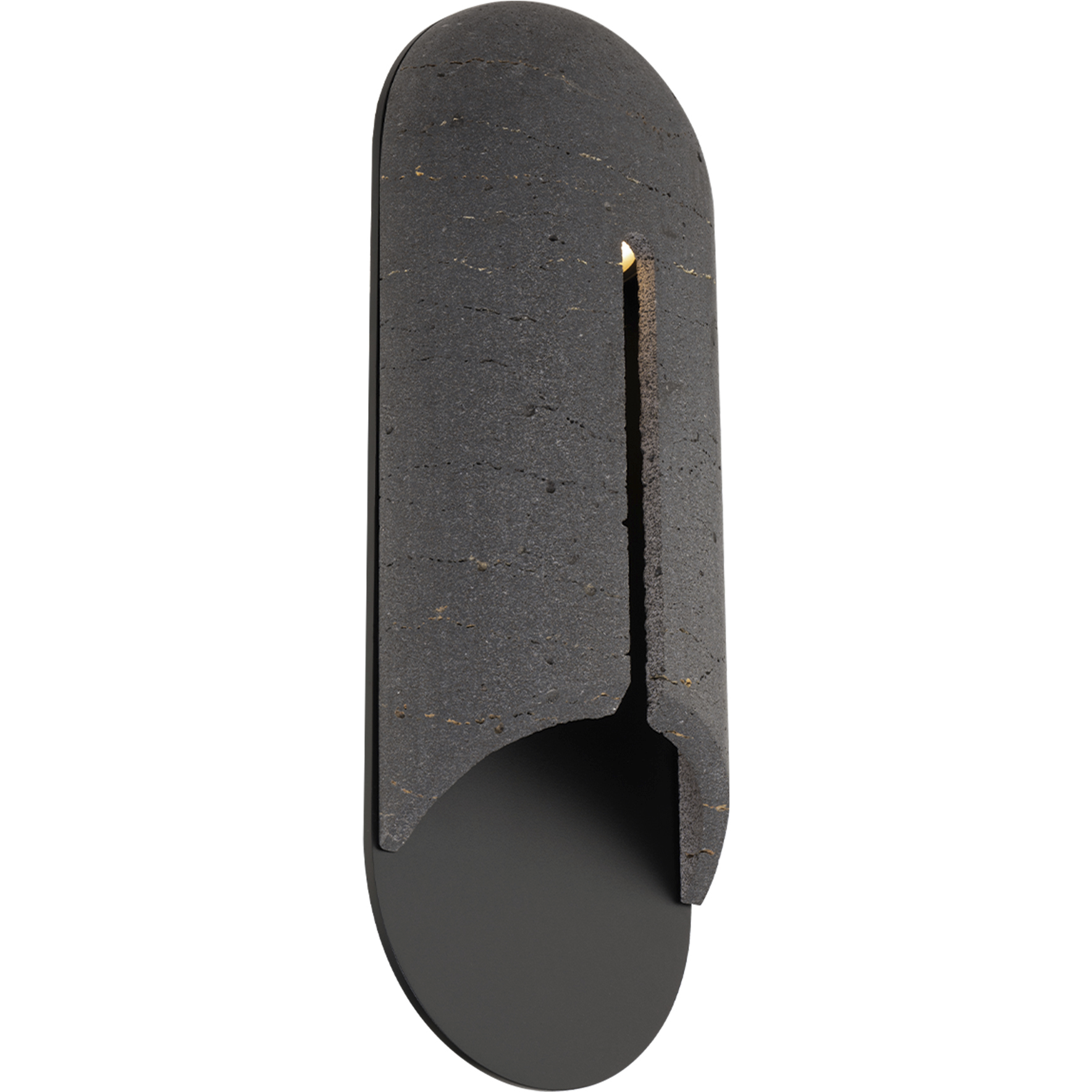 Clog LED 22 inch Basalt Stone and Black Outdoor Wall Light in 3000K, Bassalt Stone and Black