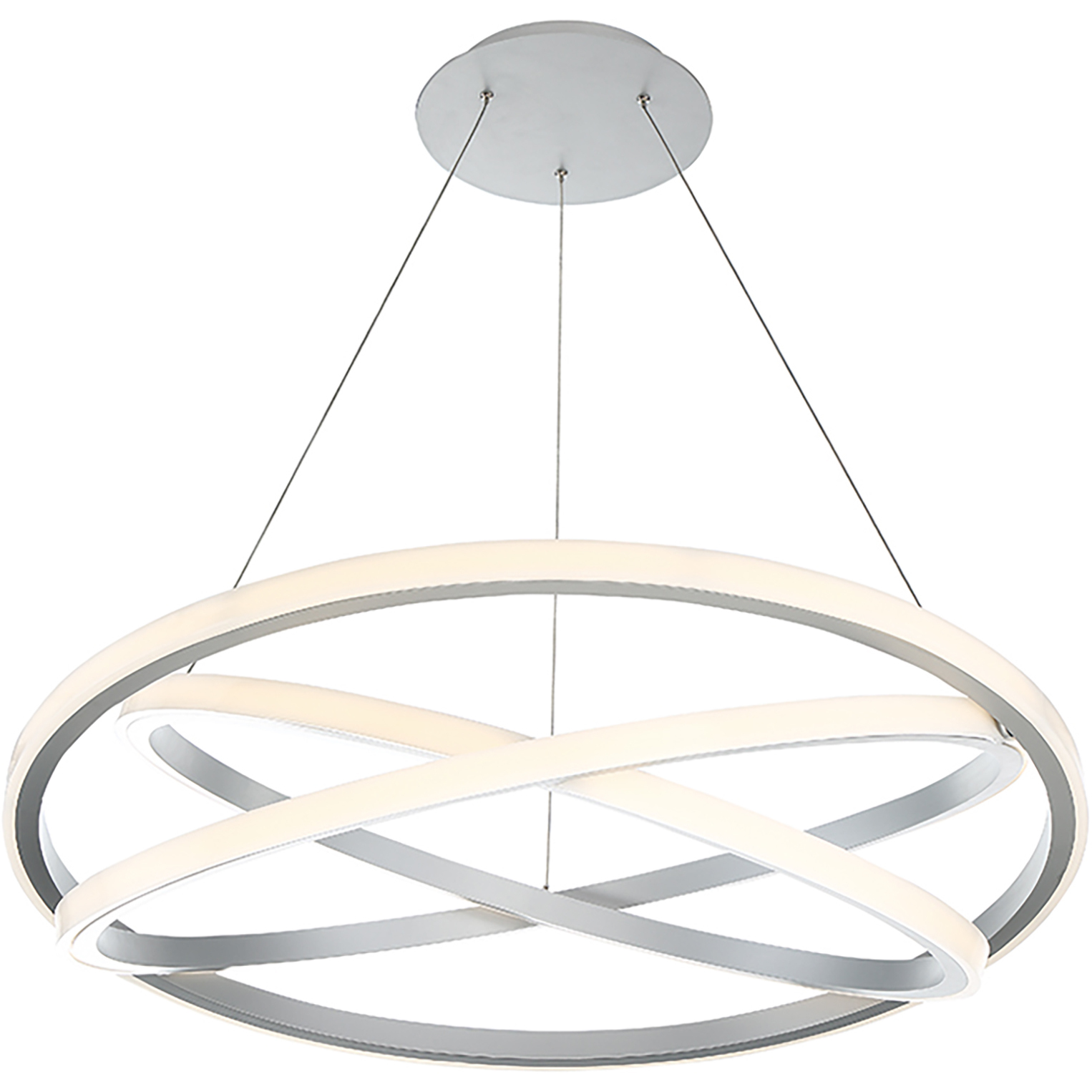 Veloce LED 38 inch Titanium Chandelier Ceiling Light in 38in.
