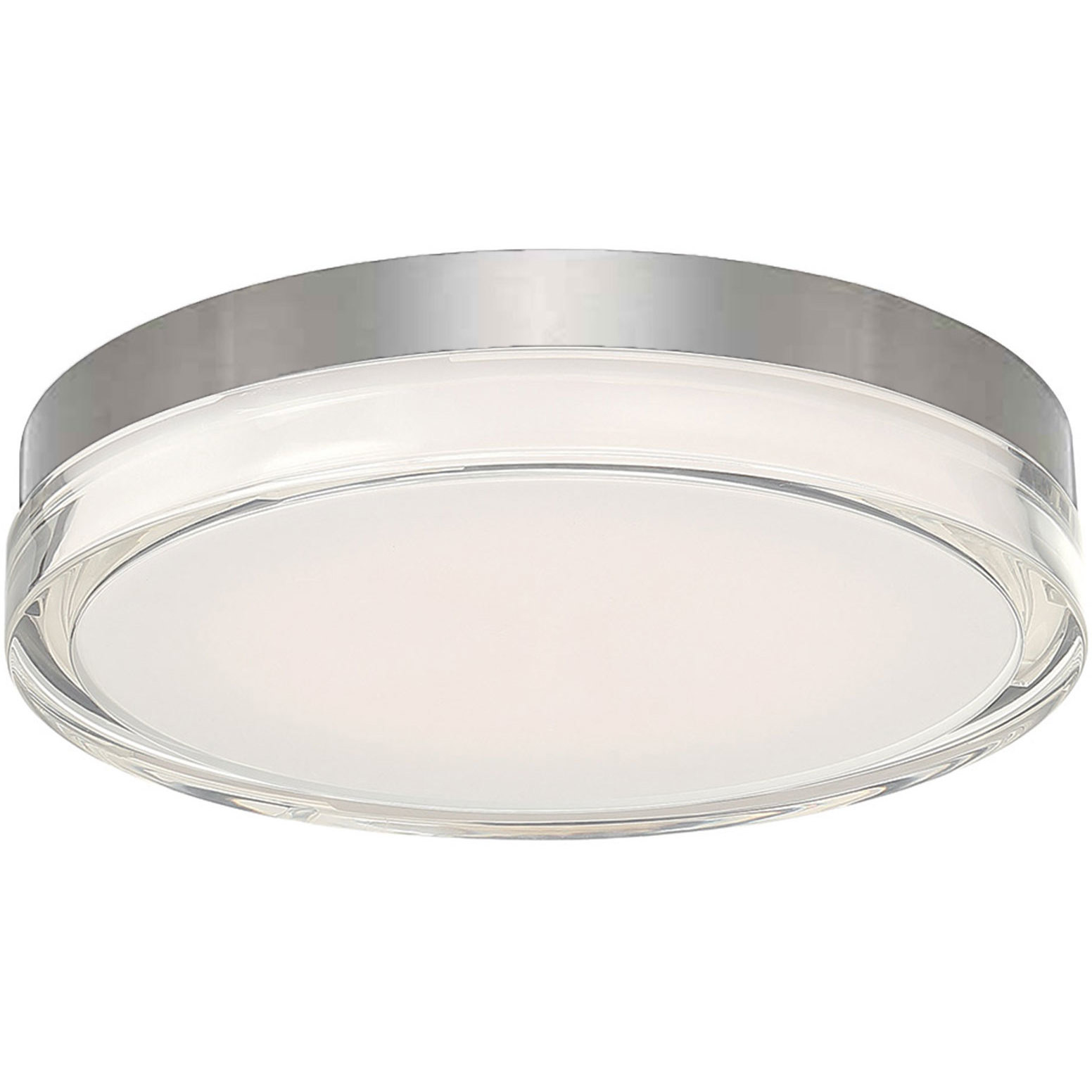 Pi LED 12 inch Stainless Steel Flush Mount Ceiling Light in 3500K, 12in.