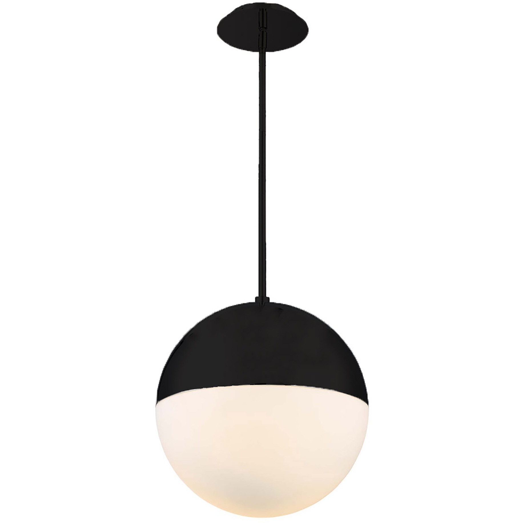 Punk LED 14 inch Black Pendant Ceiling Light in 2700K, 14in.