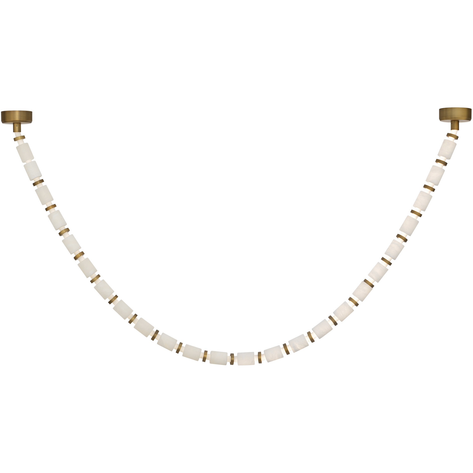 Entice 24 Light 2 inch Aged Brass Pendant Ceiling Light in 4000K