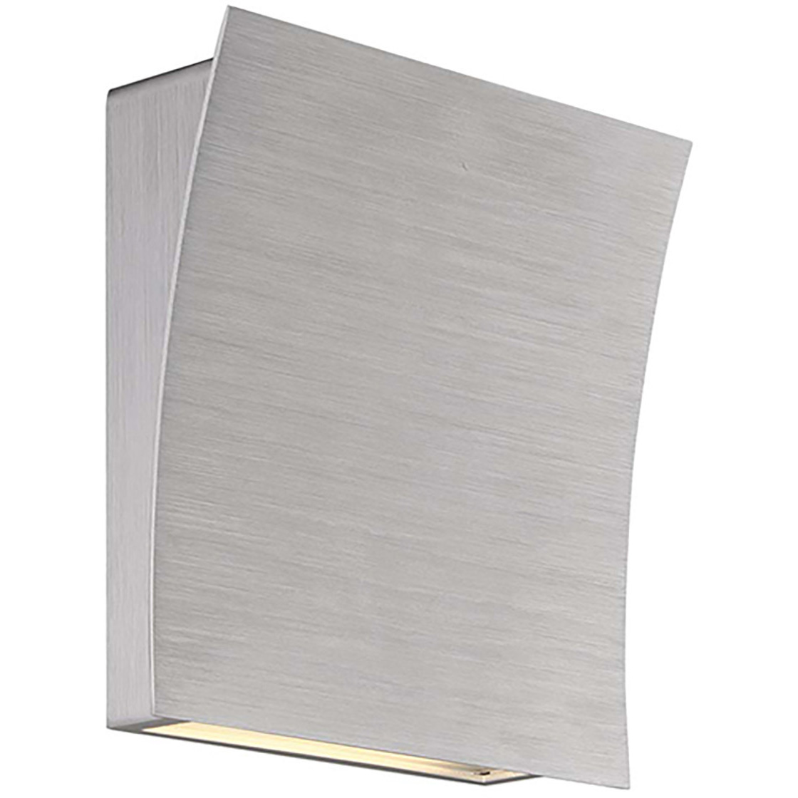 Slide LED 3.8 inch Brushed Aluminum ADA Wall Sconce Wall Light in 3000K