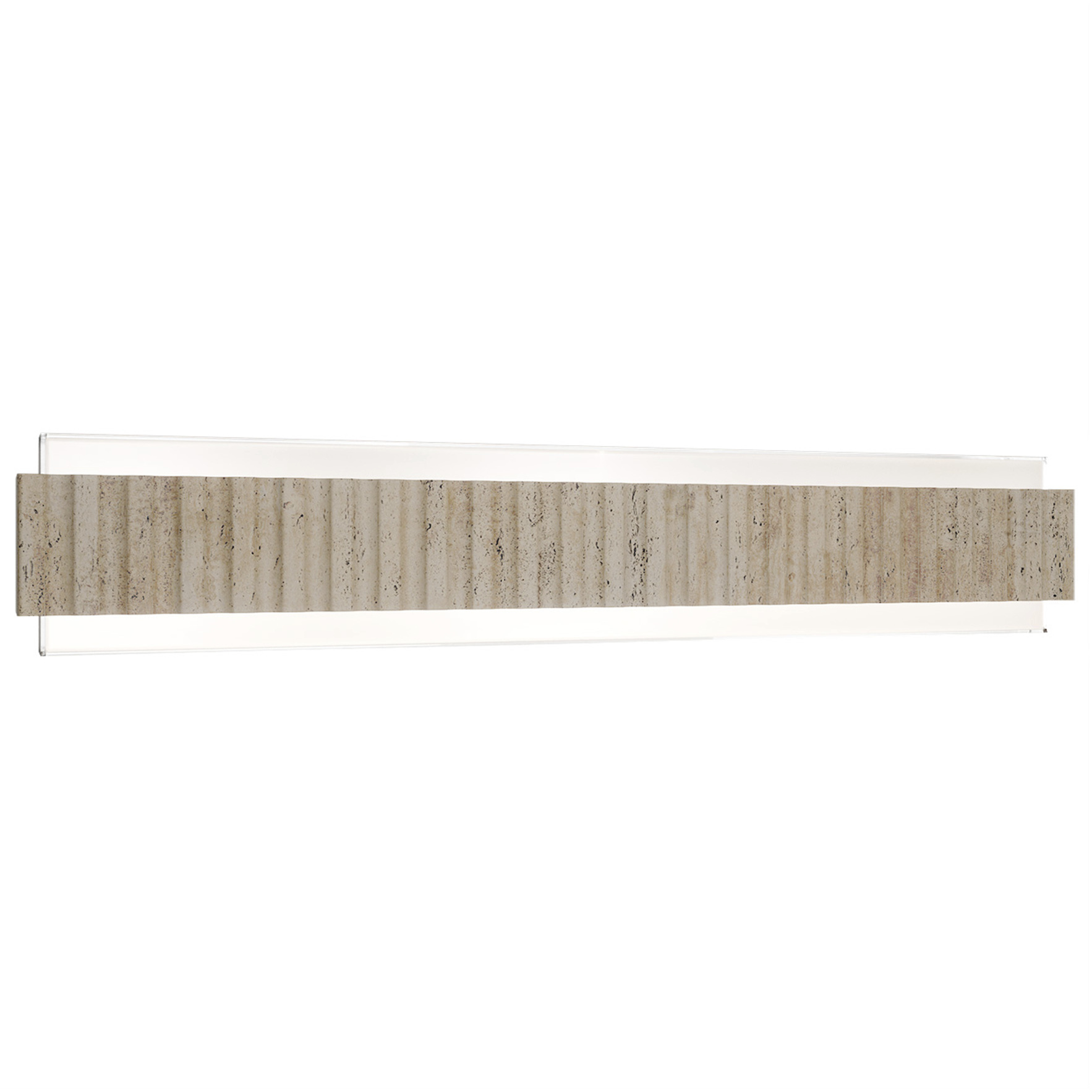 Magnate LED 27 inch Beige Travertine and Aged Brass Bath Vanity & Wall Light